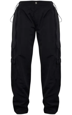 Petite Black Lightweight Shell Low Rise Cargo's