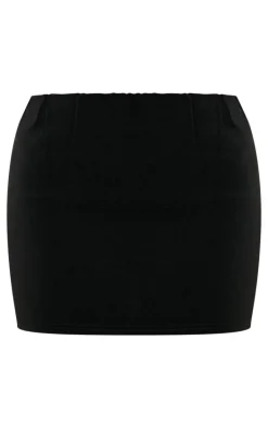 Petite Black Low Rise Micro Mini Skirt