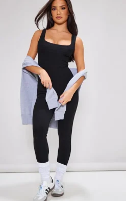 Petite Black Slinky Sleeveless Scoop Neck Jumpsuit