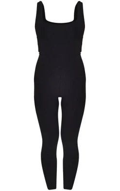 Petite Black Slinky Sleeveless Scoop Neck Jumpsuit