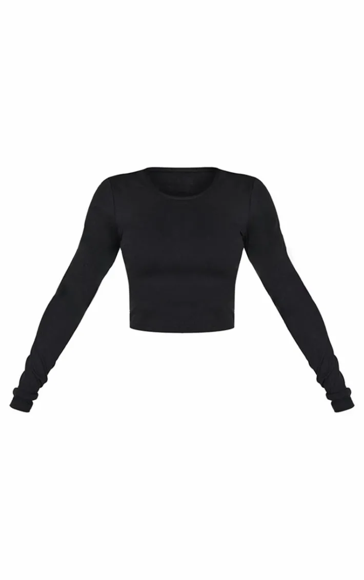 Petite Black Snatched Sculpt Foldover Pants