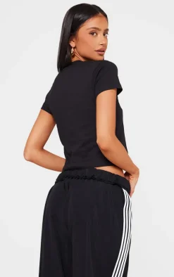 Petite Black Spoilt Brat Fitted T-shirt