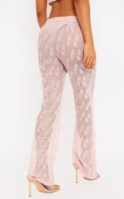 Petite Candy Pink Lace Pants