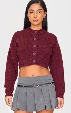 Petite Charcoal Pleated Belted Micro Mini Skirt