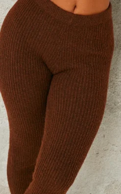 Petite Chocolate Rib Knit Leggings