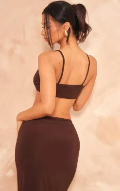 Petite Chocolate Slinky Strappy Bralet
