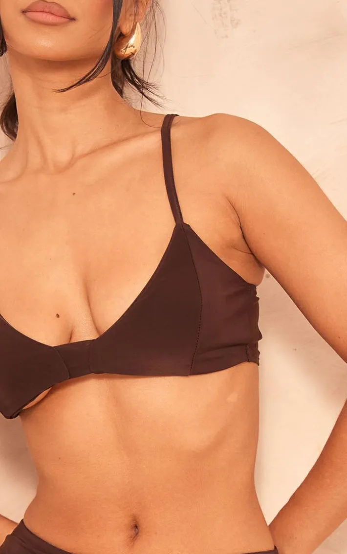 Petite Chocolate Slinky Strappy Bralet