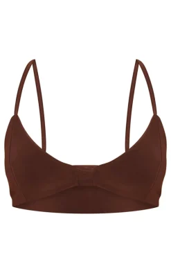 Petite Chocolate Slinky Strappy Bralet
