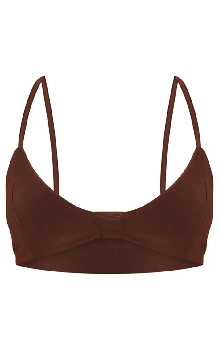 Petite Chocolate Slinky Strappy Bralet