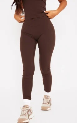 Petite Coffee Snatched Sculpt Wrap Over Leggings