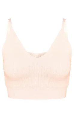 Petite Cream Knitted Crop Top