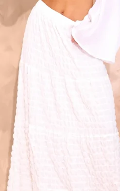 Petite Cream Low Waist Textured Maxi Skirt