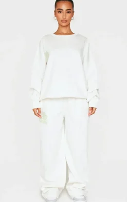 Petite Cream Matcha Graphic Sweatpants