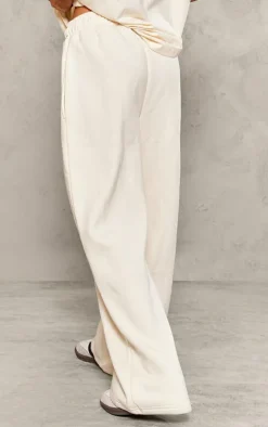 Petite Cream Oversized Wide Leg Sweatpants