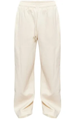 Petite Cream Oversized Wide Leg Sweatpants