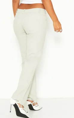 Petite Dirty Bleach Wash Low Waist Long Leg Straight Jeans