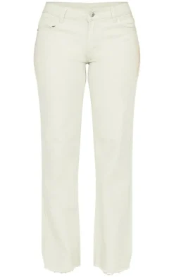 Petite Dirty Bleach Wash Low Waist Long Leg Straight Jeans