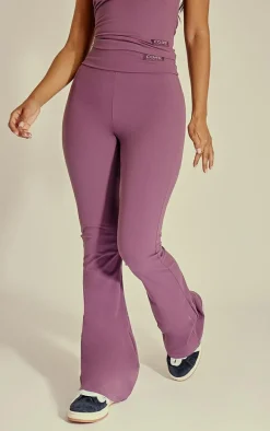 Petite Eggplant Core Collection Tab Snatched Sculpt Foldover Pant