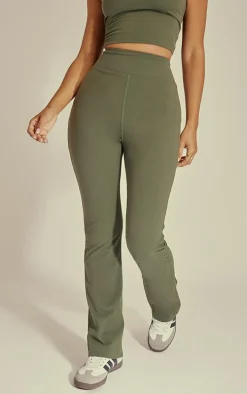 Petite Green Sculpt Flared Pants