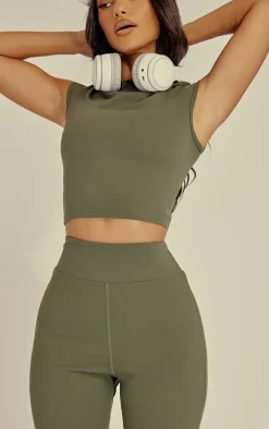 Petite Green Sculpt Flared Pants