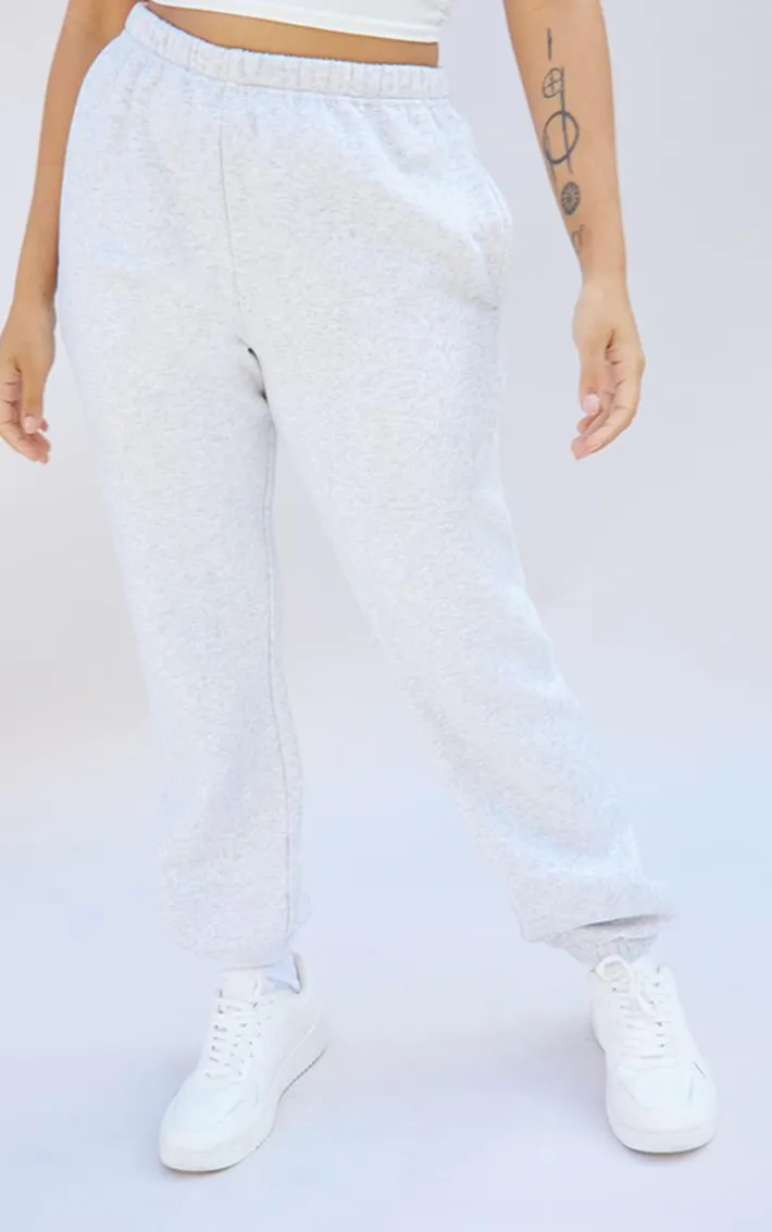 Petite Grey Basic Cuffed Hem Sweatpants