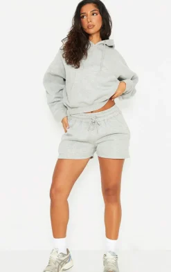 Petite Grey Embossed Detail Hoodie