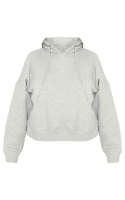 Petite Grey Embossed Detail Hoodie