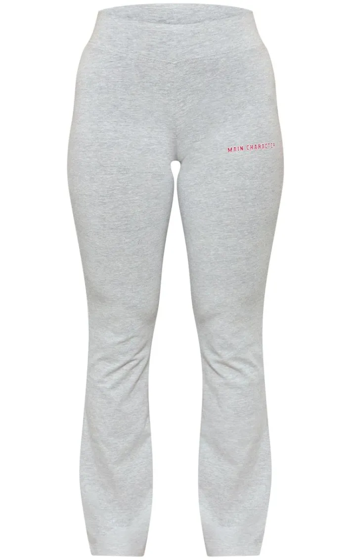 Petite Grey 'Main Character' Low Waist Flares