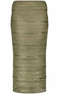 Petite Khaki Extreme Low Waist Maxi Skirt