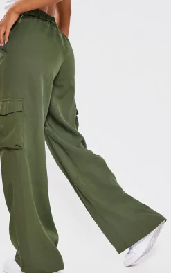 Petite Khaki Tailored Utility Cargo Pants