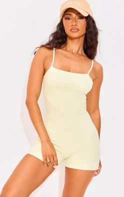 Petite Lime Snatched Sculpt Strappy Romper