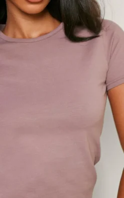 Petite Mauve Premium Cotton Cap Sleeve T-shirt