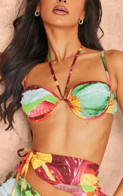 Petite Multi Flower Printed Bralet