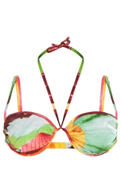 Petite Multi Flower Printed Bralet