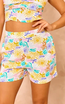 Petite Multi Printed Mini Shorts