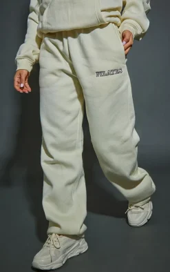 Petite Oatmeal Pilates Graphic Straight Leg Sweatpants