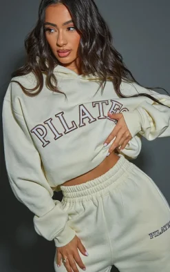 Petite Oatmeal Pilates Graphic Hoodie