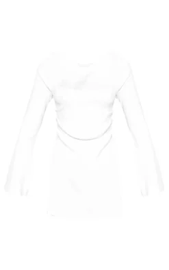 Petite Off White Knitted Longline Top