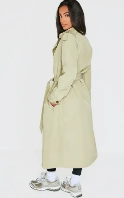 Petite Olive Oversized Trench Coat