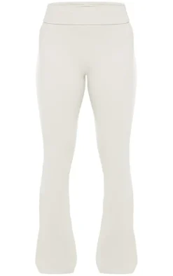 Petite Pale Khaki Snatched Sculpt Foldover Pants
