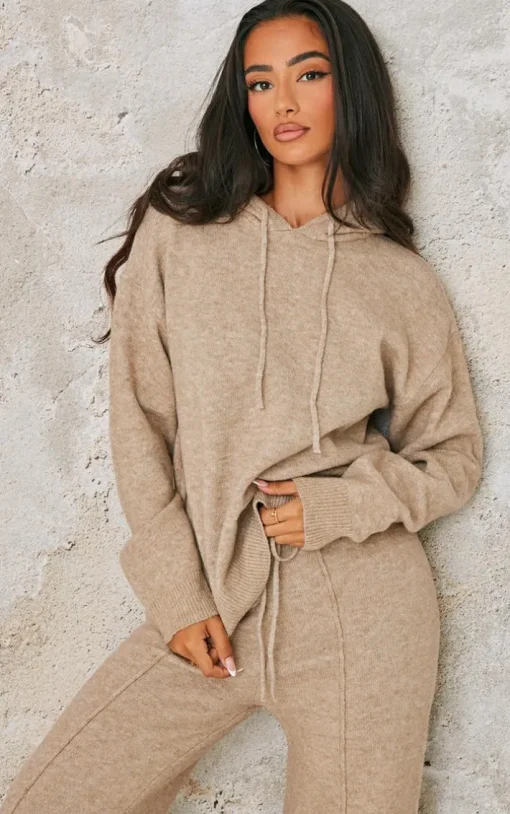 Petite Pebble Knitted Hoodie