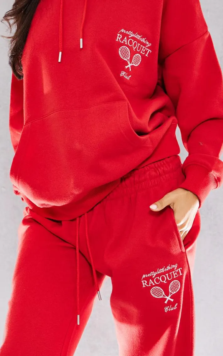 Petite Red Graphic Straight Leg Sweatpants