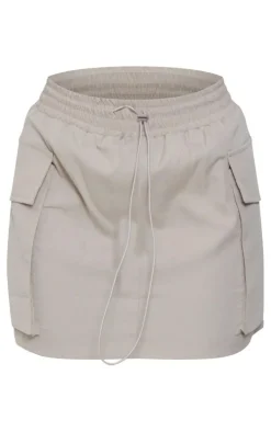 Petite Stone Cargo Mini Skirt