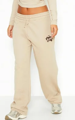 Petite Stone Logo Wide Leg Sweatpants