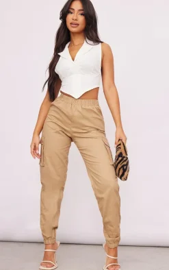Petite Stone Pocket Detail Cargo Pants