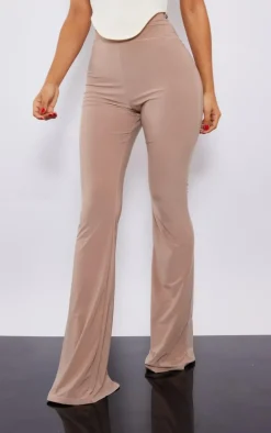 Petite Stone Slinky Ruched Bum Flare Pants