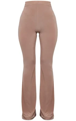 Petite Stone Slinky Ruched Bum Flare Pants