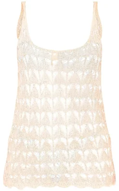 Petite Stone Strappy Knit Micro Mini Dress