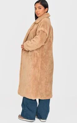 Petite Stone Teddy Bear Borg Coat