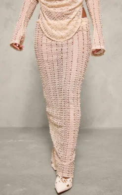 Petite Stone Textured Maxi Skirt